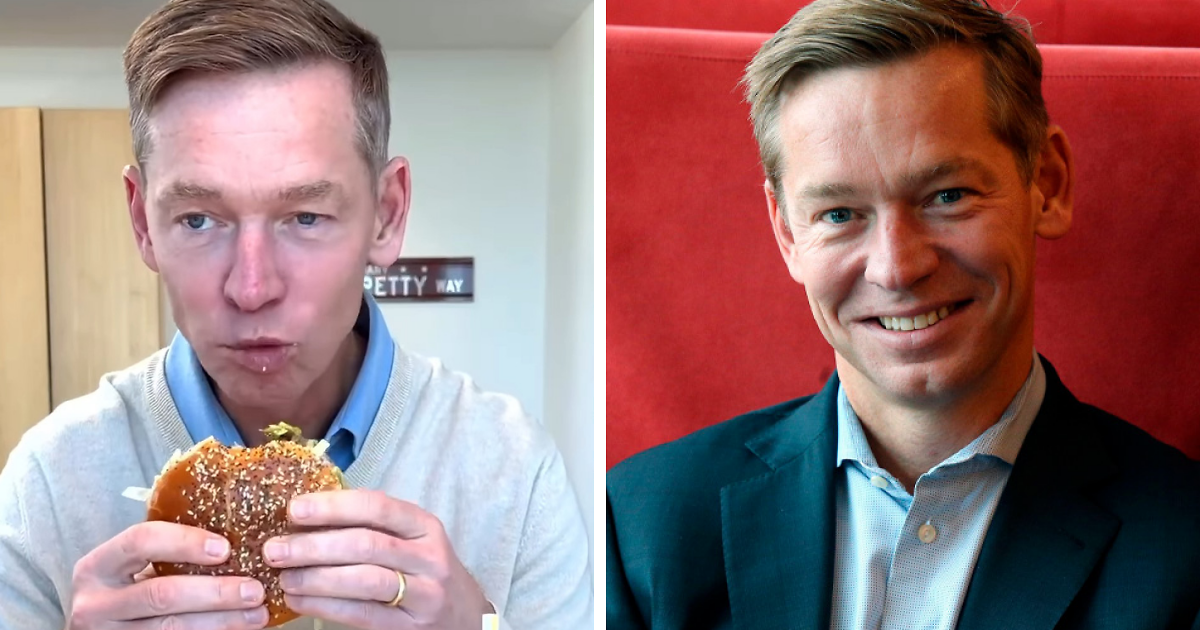 “How Old Are We?”: McDonald’s CEO Blames His Mom For His Viral Big Arch Burger Reaction